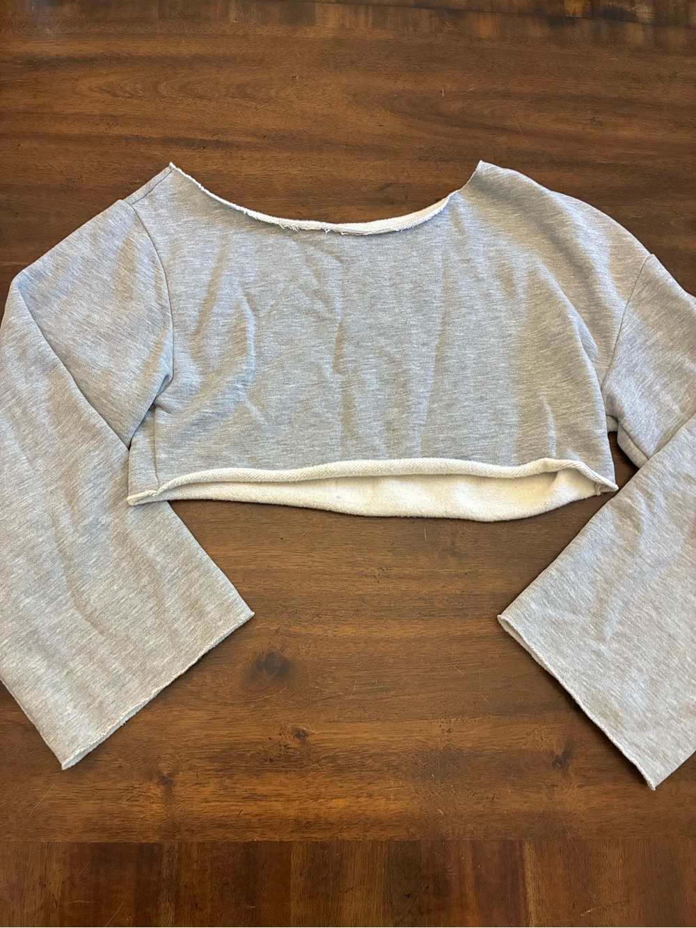 Alo Yoga Barre Cropped Coverup Sweatshirt Women’s Small Gray Shoulder